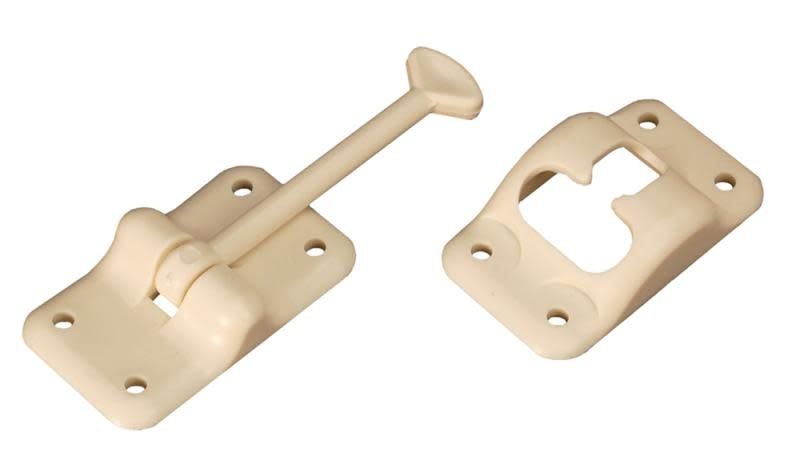 Entry Door Holder -  Plastic &quot;T&quot; - 3 1/2&quot; - Col White