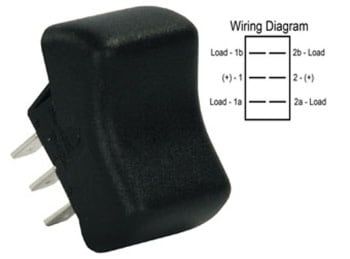 DPDT On/On Switch, Black, PKG.