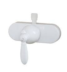 4&quot; Single Lever, Shower Valve w/ Decorative Lever Handle, White Finish