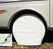 Tyre Gards #1 33"-35" Pair, White Vinyl