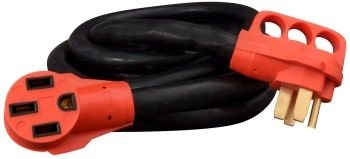 Extension Cord, 50A 15&#39; W/Red Ends, Wrap Pkg.