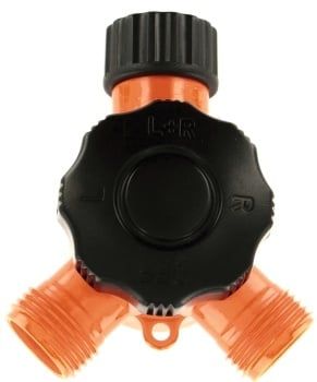 Hose Shut Off, EZ Dial Double, Plastic, Carded