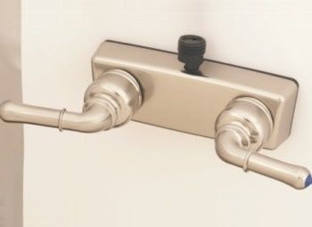 Shower Valve-4&quot; Plastic Shwr Valve W/ Vac Brk W/ Tpt Hdls Nickel