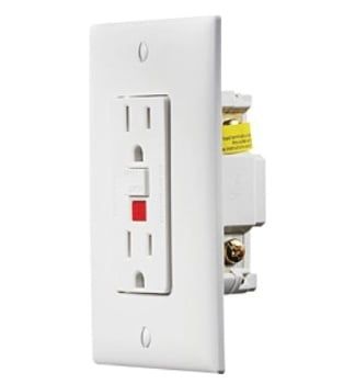 Ivory Dual GFCI Outlet w/Cover-Plate