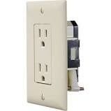 Self Contained Ivory Dual Outlet w/Cover-Plate