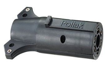 7-Way RV To 6-Way Round Adapter (Brake Pin in Center)