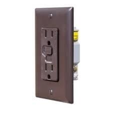 Brown Dual GFCI Outlet w/Cover-Plate