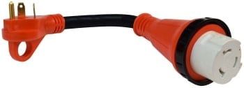 SPO-30AM-50AF Detach Adapter Cord w/Hdl, 12&quot;, Red, Bulk