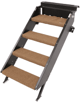 Trailhead Step Rug 19.5 In. W (4 Pc Set) Fits MORryde 2nd Generation StepAbove 4 Step (STP-4-27-05H &amp; STP-212) - Buckskin Brown