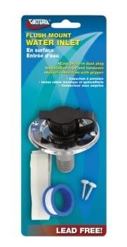 Water Inlet, 2-3/4&quot; Die Cast Flange, MPT, Black, Carded