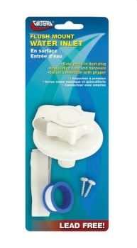 Water Inlet, 2-3/4" Plastic Flange, MPT, White