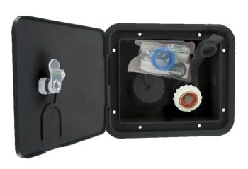 Gravity/Brass City Water Inlet Hatch, Black, Carded