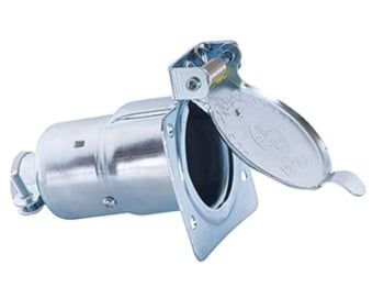 7-Way RV Socket Chrome Plated