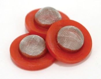 Hose Washers with Screen, Red, 3 per Card