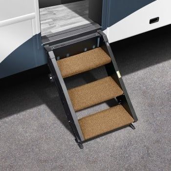 Trailhead Step Rug 19.5 In. W (3 Pc Set) Fits MORryde 2nd Generation StepAbove 3 Step (STP-3-27-02H, STP-3-27-05H, STP-206 and STP-207) - Buckskin Brown
