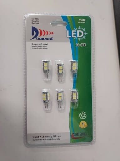 6 Pack Led Bulb G4/Jc10 Cool White