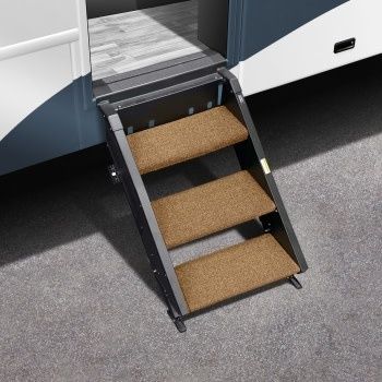 Trailhead Step Rug 23.5 In. W (3 Pc Set) Fits MORryde 2nd Generation StepAbove 3 Step (STP-3-30-03H, STP-3-30-04H, STP-208 and STP-209) - Buckskin Brown