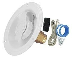 Water Inlet, Metal Recessed Flange, White, Lead-Free, Carded