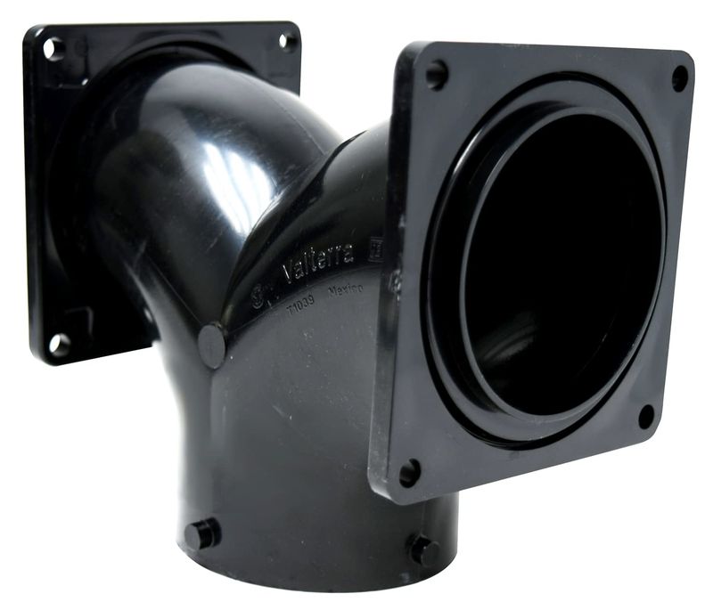 2-Way Ell, 3&quot; Bayonet x 3&quot; Rotating Flange x 3&quot; Rotating Flange