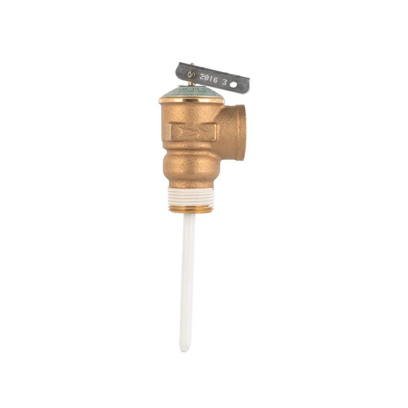 T &amp; P Valve 1/2&quot; W/4&quot; Probe, Coated, Pkg.