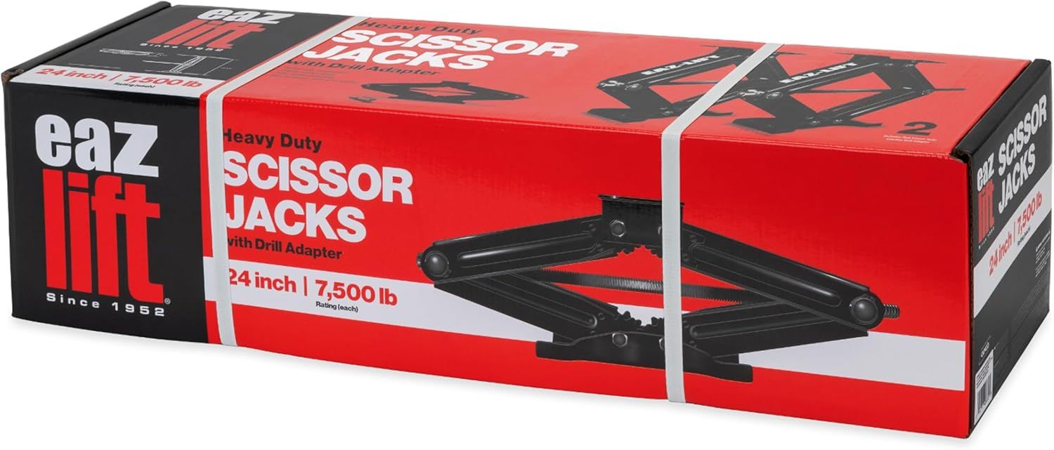 Jacks, 24'' Scissor, Eaz-Lift 7,500lb Capacity (Set of 2)