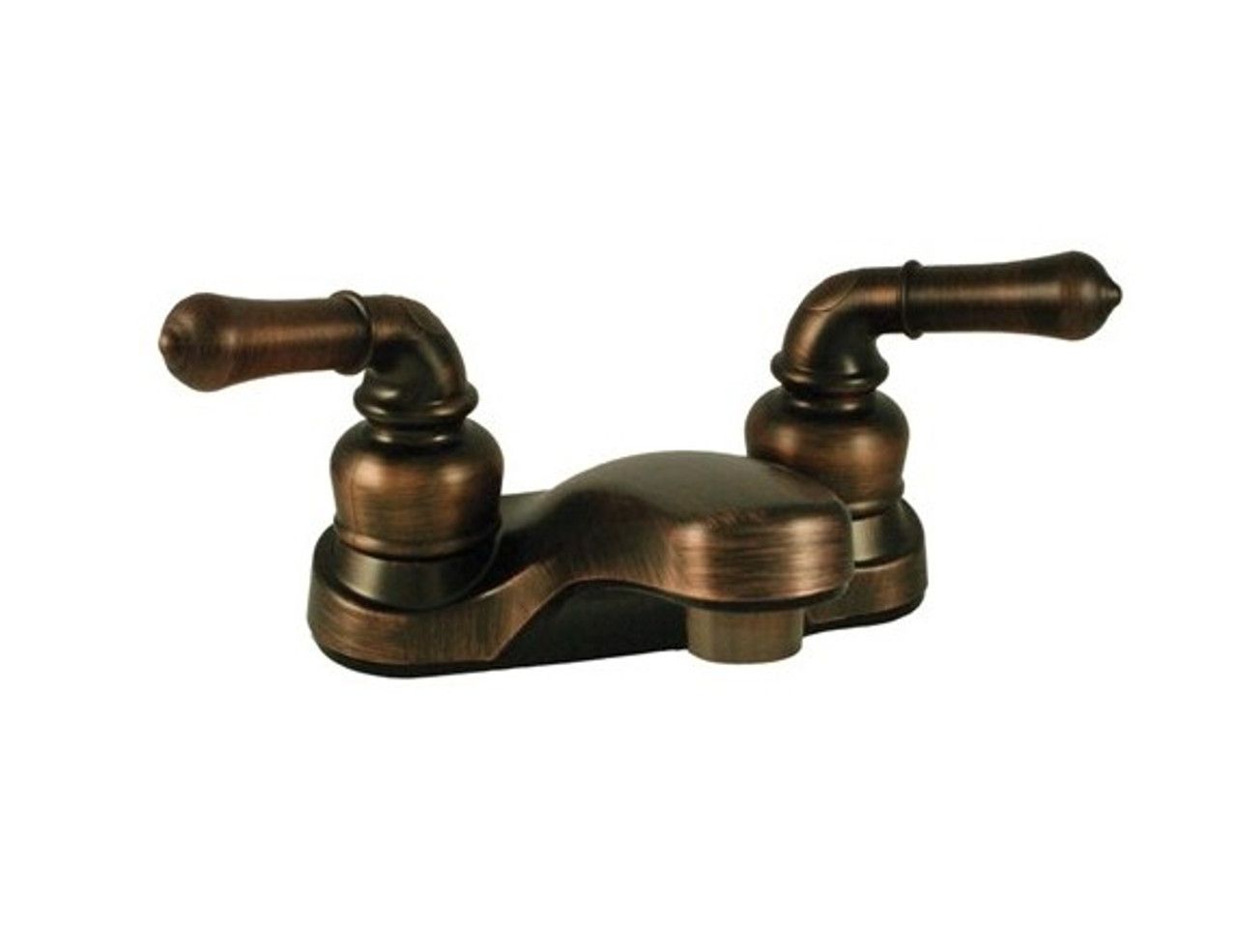 Faucet-4&quot; Plastic Lavatory W/ Tpt Hdls Oil Rub Bronze