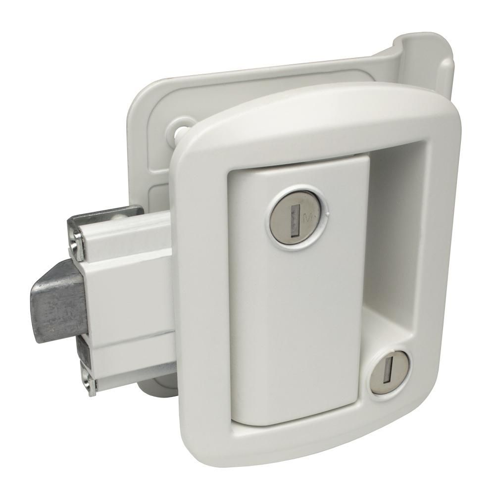 Travel Trailer Lock, White-Global