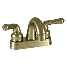 4" 2-Handle Lavatory w/ Solid Saber Handles, Brushed Nickle Finish