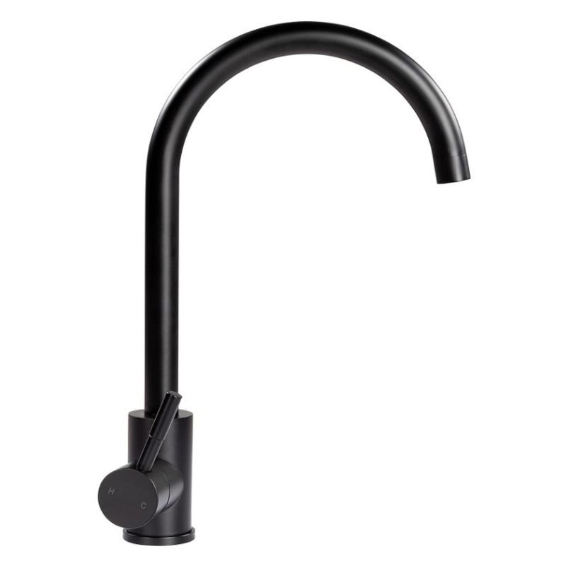 Curved Gooseneck Faucet- Black
