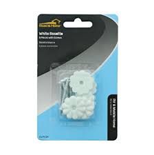 Rosette Washers - White - with #6 screws