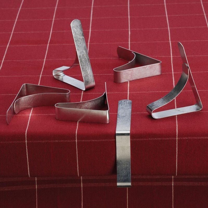Metal table cloth clamps 6 pk