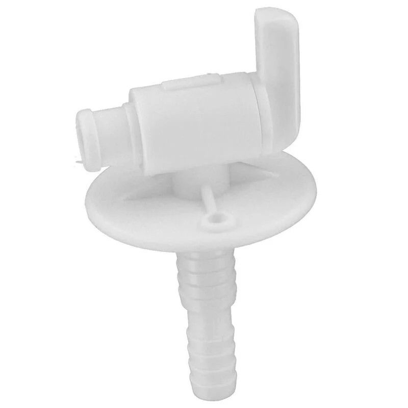 Drain valve 3/8 barb white
