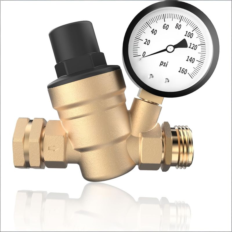 RV water pressure regulator-Adjustable lead-free brass