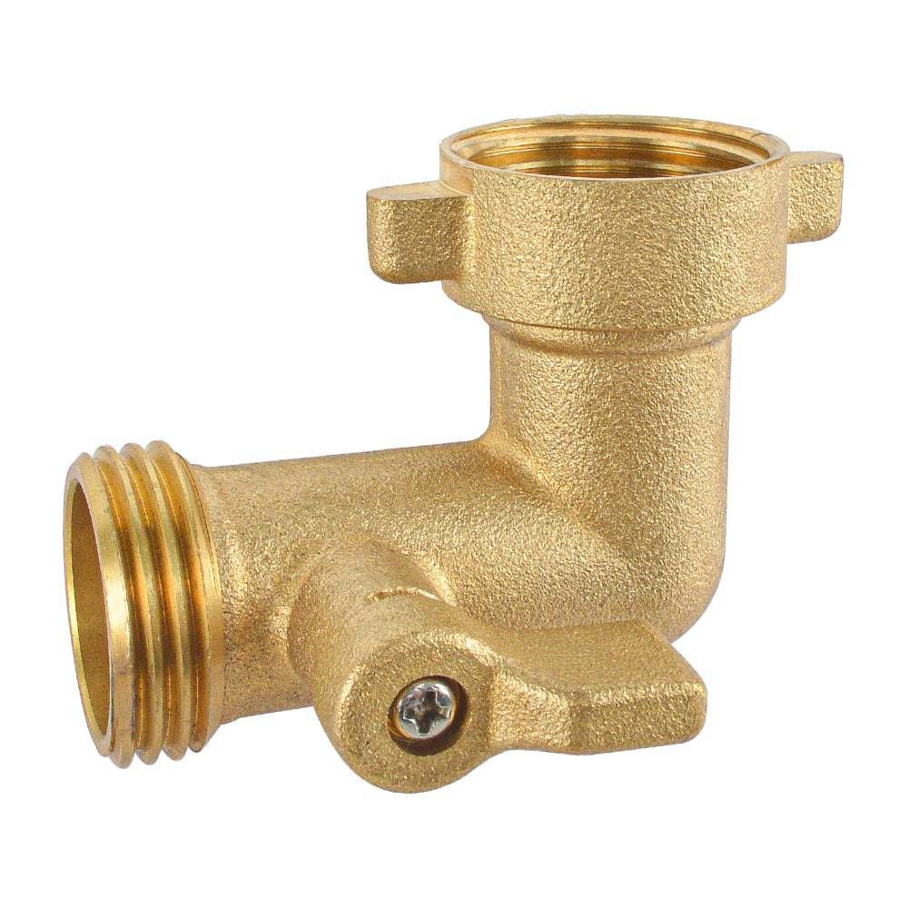 90 Degree Hose Elbow w/Shut Off