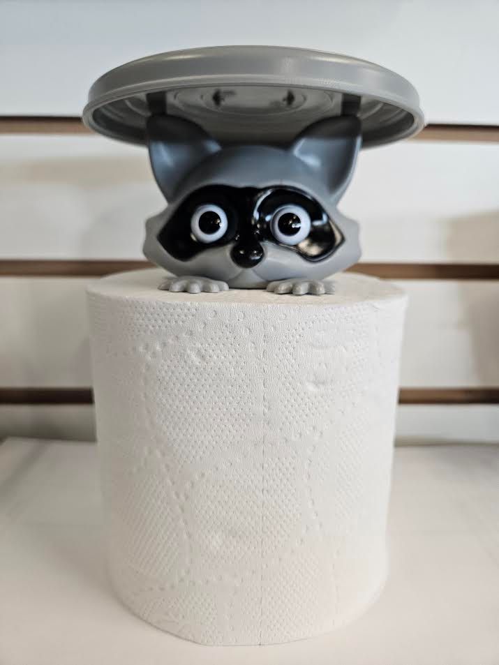 Toilet paper holder with 1 roll RV toilet paper-Raccoon