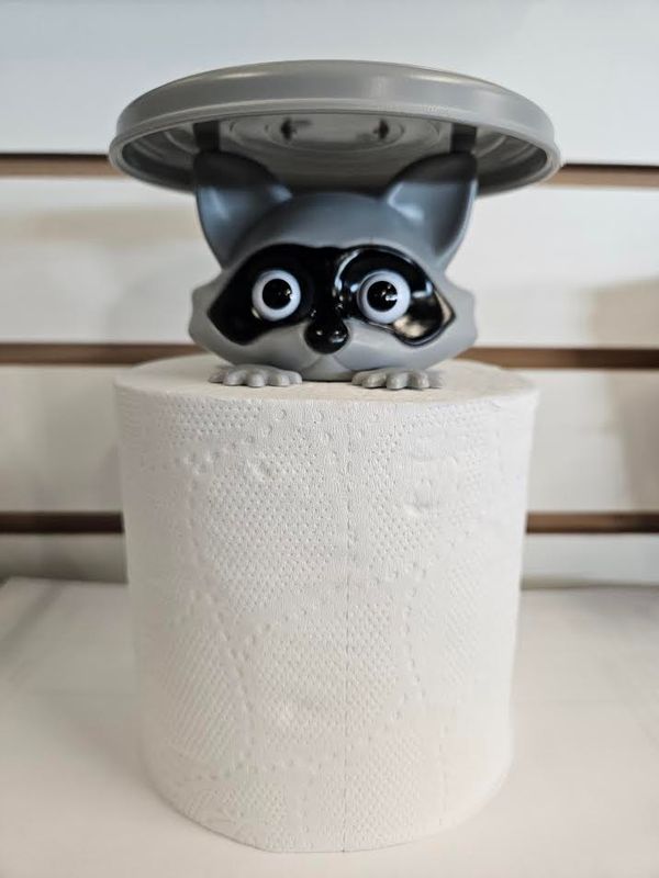 Toilet paper holder with 1 roll RV toilet paper-Raccoon