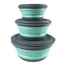 Collapsible Bowl 3 Piece Set - Green