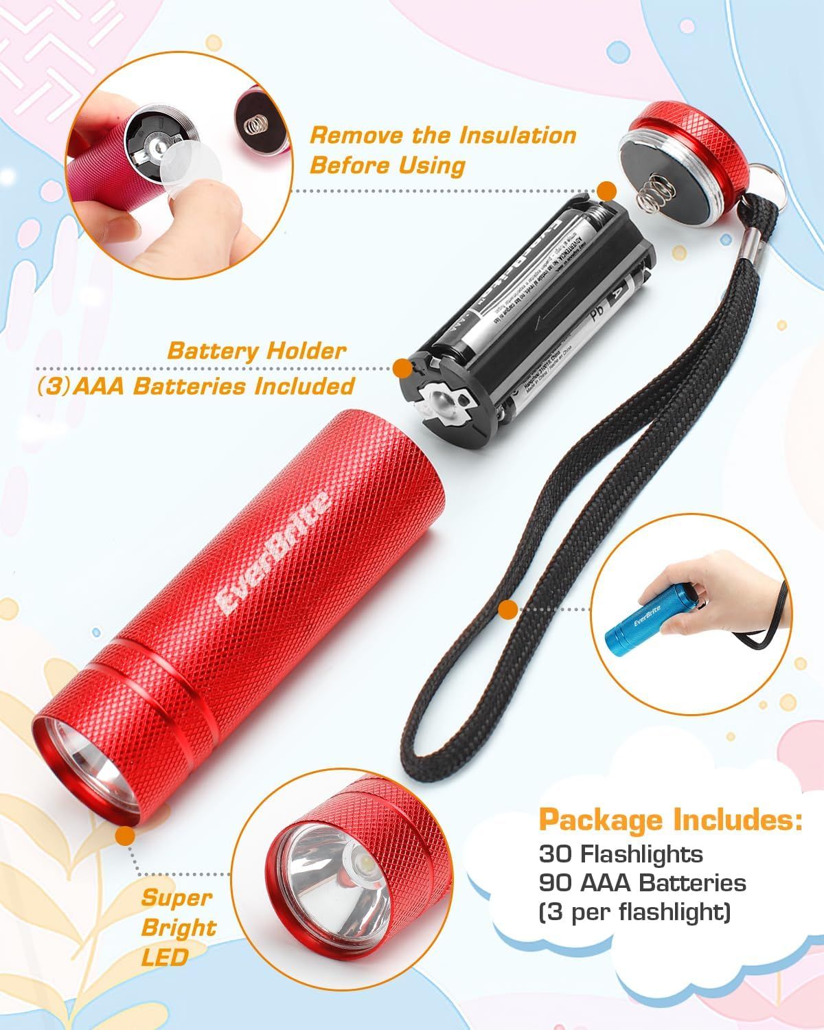 EverBrite Mini Flashlight-batteries included