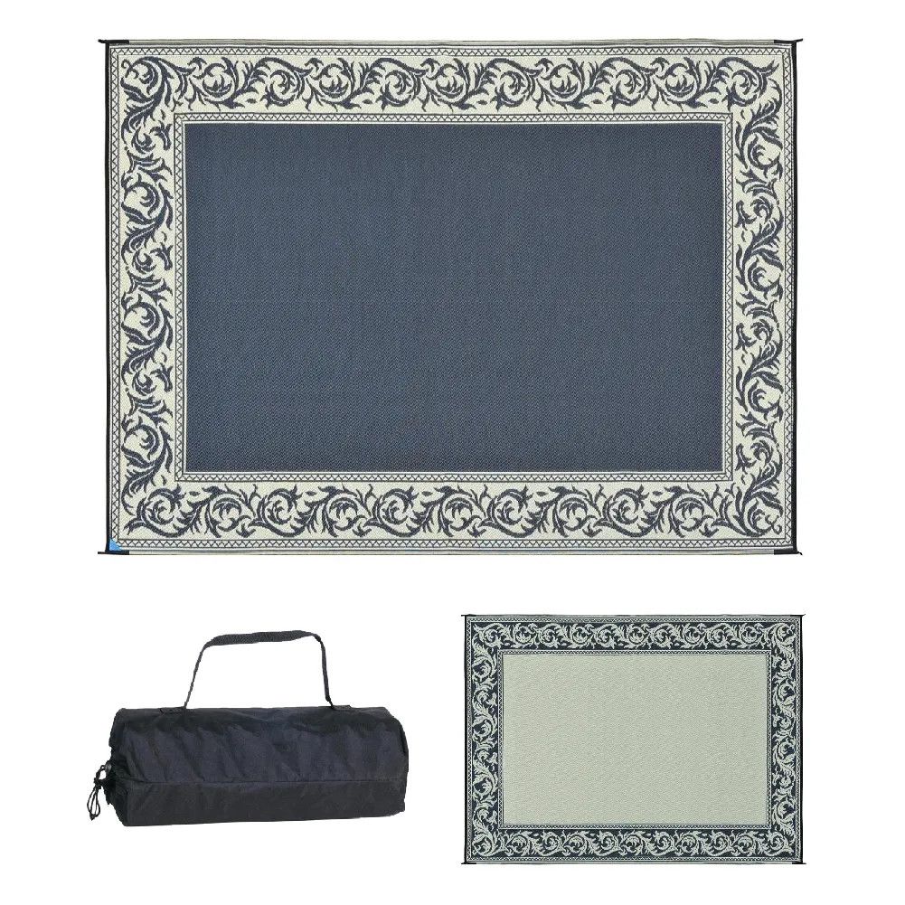 PATIO MAT, 9x12 BLK/BGE