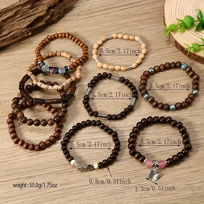 Boho wooden bead bracelet-4 for $6