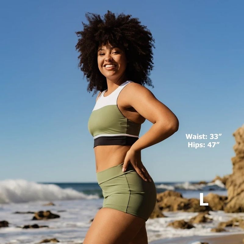 Mesa Cropkini, Color: Olive, Size: XSmall