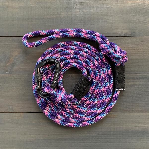 Small Carabiner Leash, Color: Razzleberry Reflective