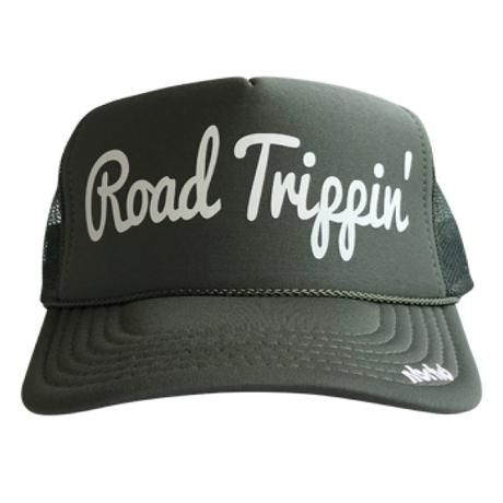 Road Trippin Trucker Hat, Color: olive, Size: one size