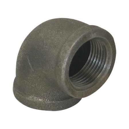 BLACK MALLEABLE 90 ELBOW, Size: 3/8"