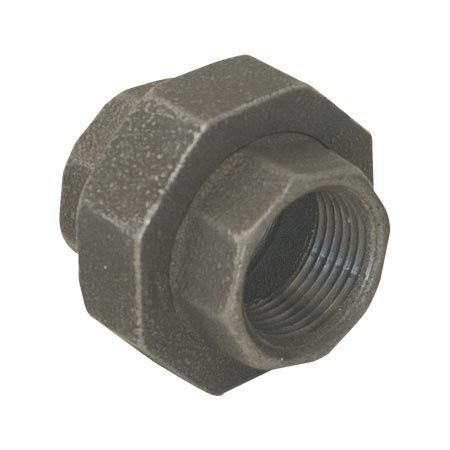 BLACK MALLEABLE UNION, Size: 3/8&quot;