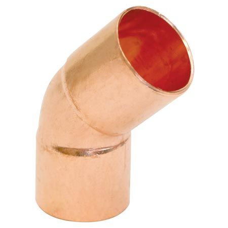 COPPER 45 ELBOW, Size: 1/2 IN