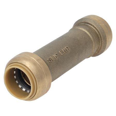 PUSHFIT BRASS REPAIR COUPLINGS, Size: 1/2 IN