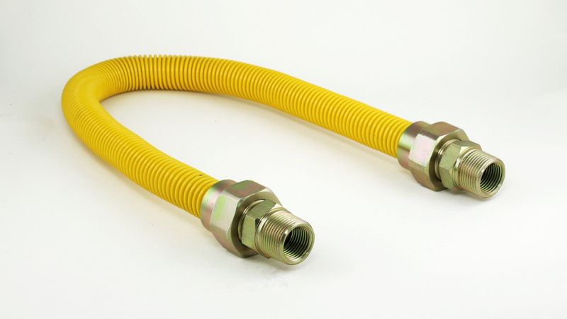 FALCON STAINLESS COATED GAS CONNECTOR 1/2 OD X 