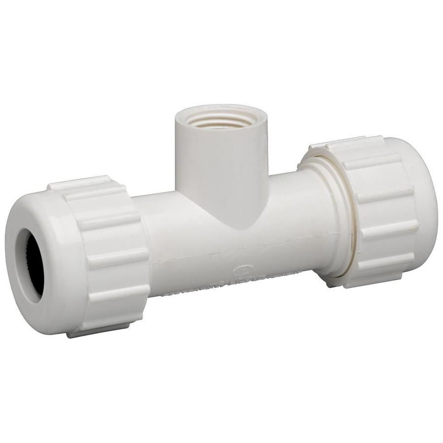 PVC SCH 40 COMPRESSION TEE, Size: 1/2&quot;