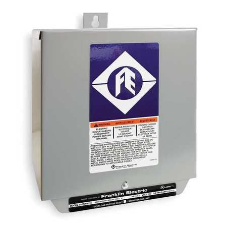 FRANKLIN CONTROL BOX, Size: 1/2 HP 115 V